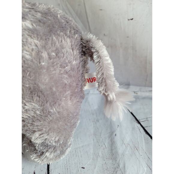 Gray Elephant Plush Aurora 10" Stuffed Animal Plush Realistic Toy - Picture 5 of 8